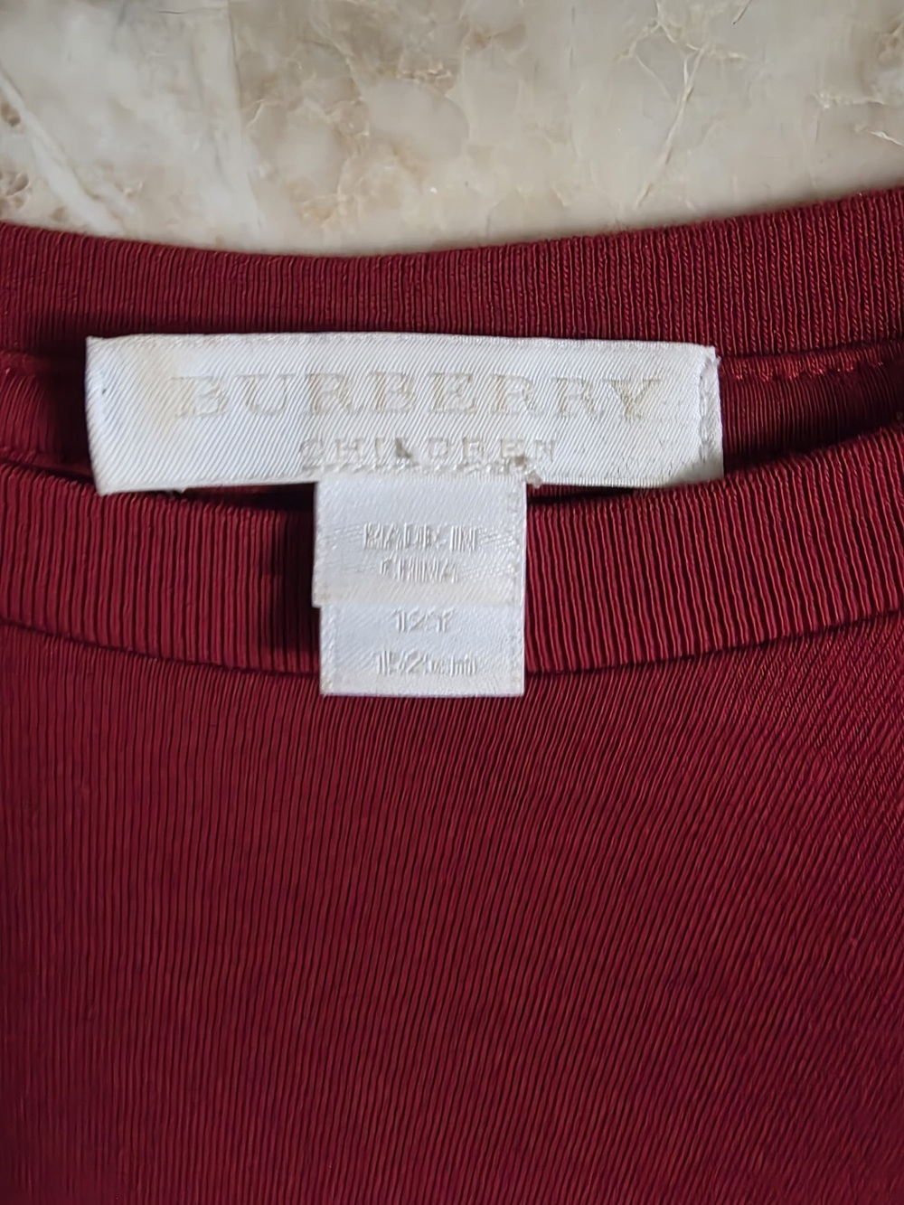 Burberry Red Ribbed Crewneck Top - Picture 3 of 4